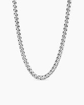 Curb Chain Angular Link Necklace in Sterling Silver, 8.7mm